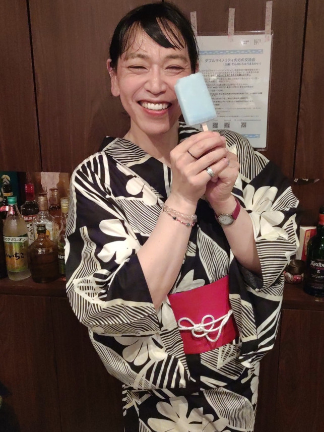 浴衣のあさみママ